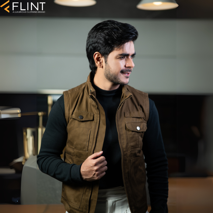 Short Jacket Sleeveless (Coffee)