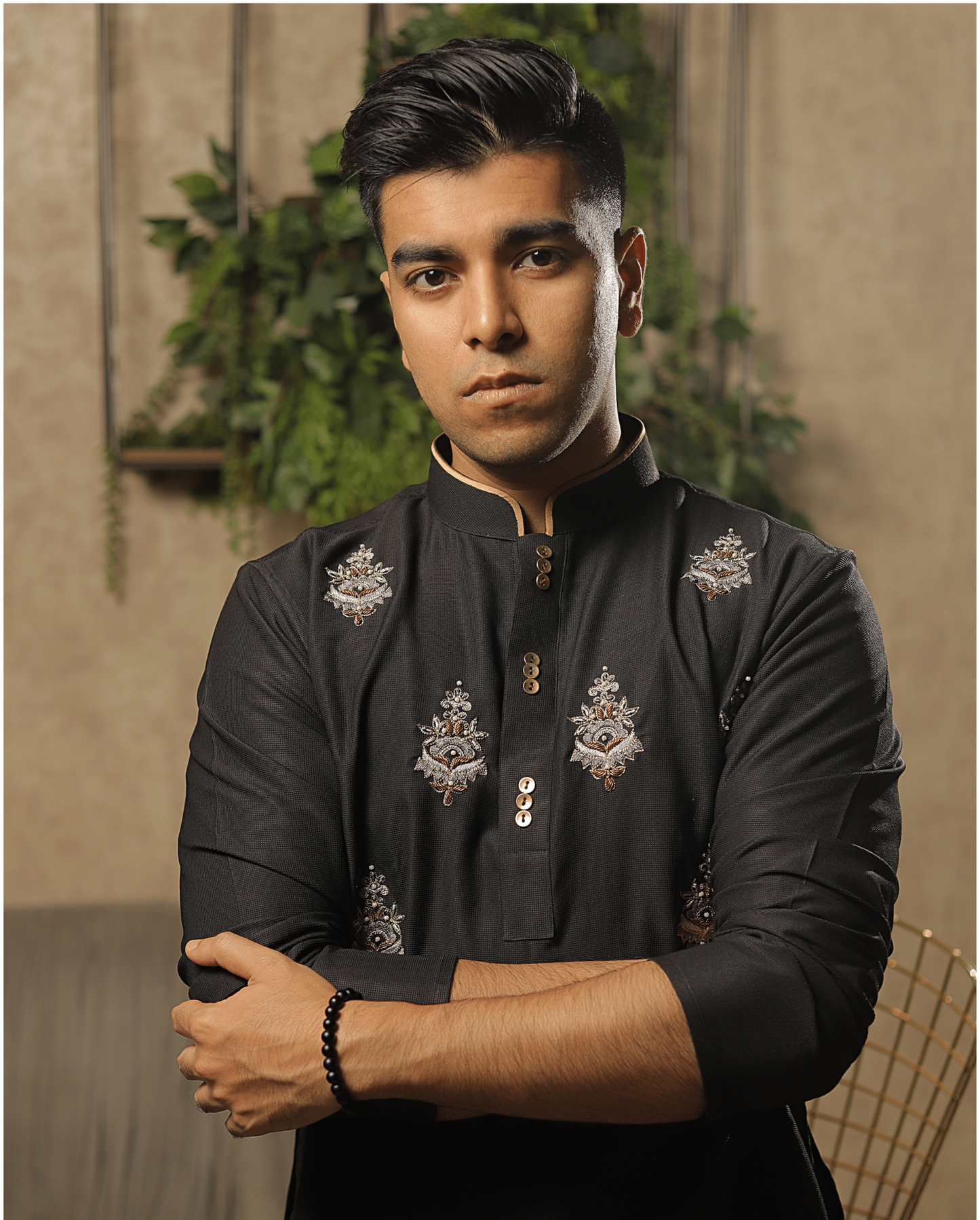 Black Zardosi Panjabi