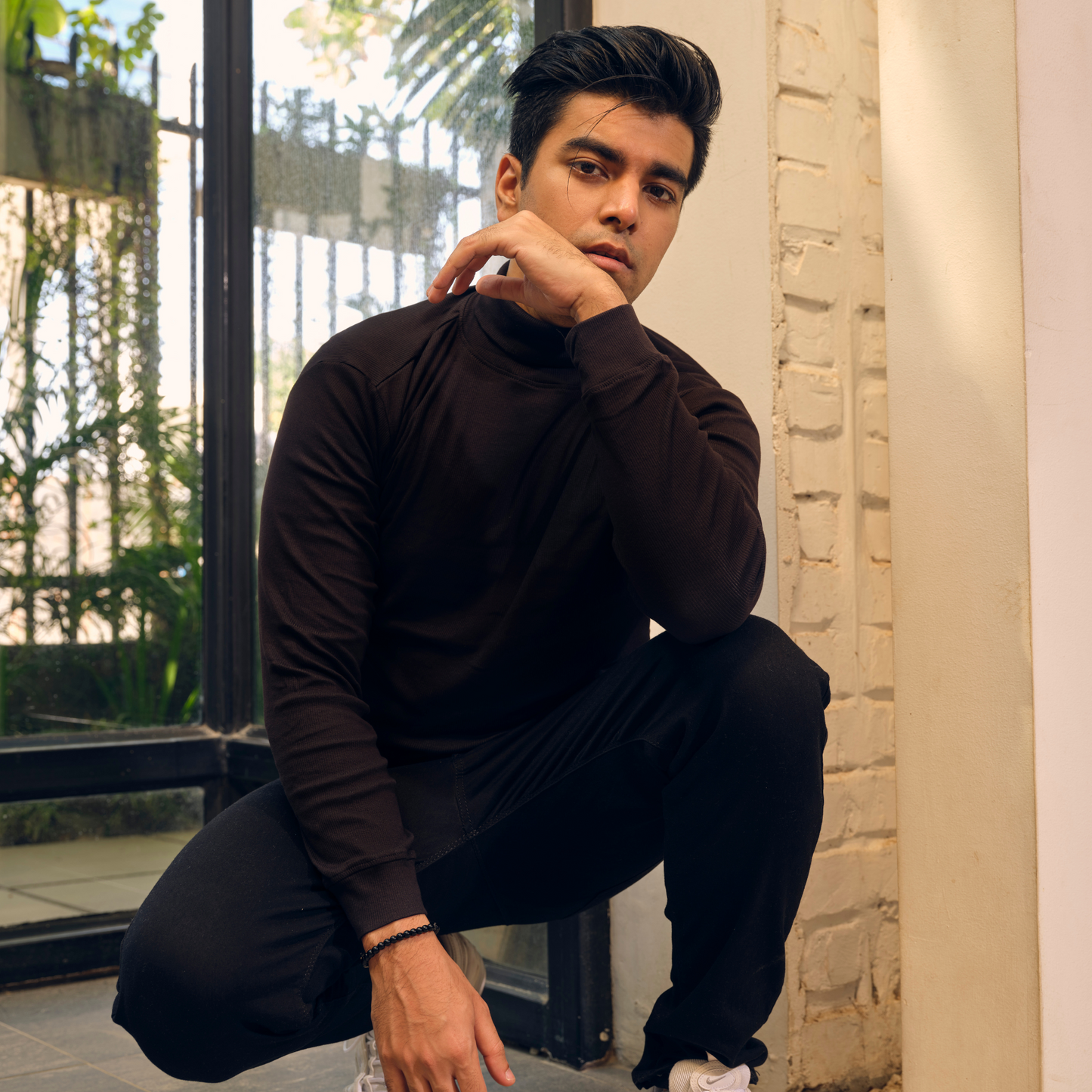 Black Hi Neck