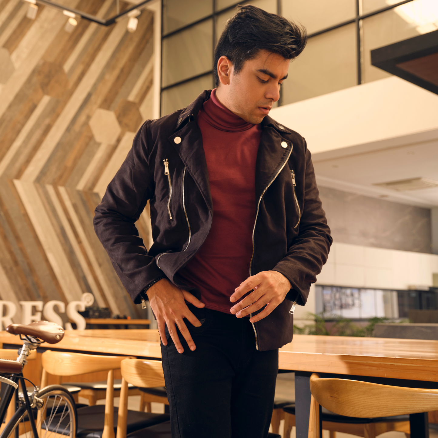 Black Suede Leather Jacket