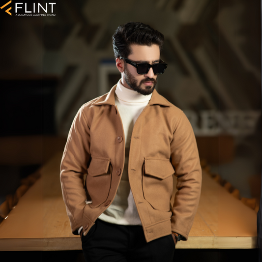 Boxy Wool Jacket (Nude Color)
