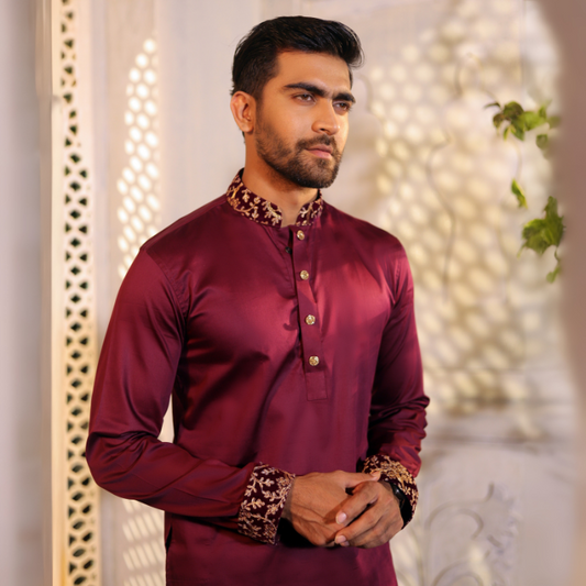 Plum Color Panjabi