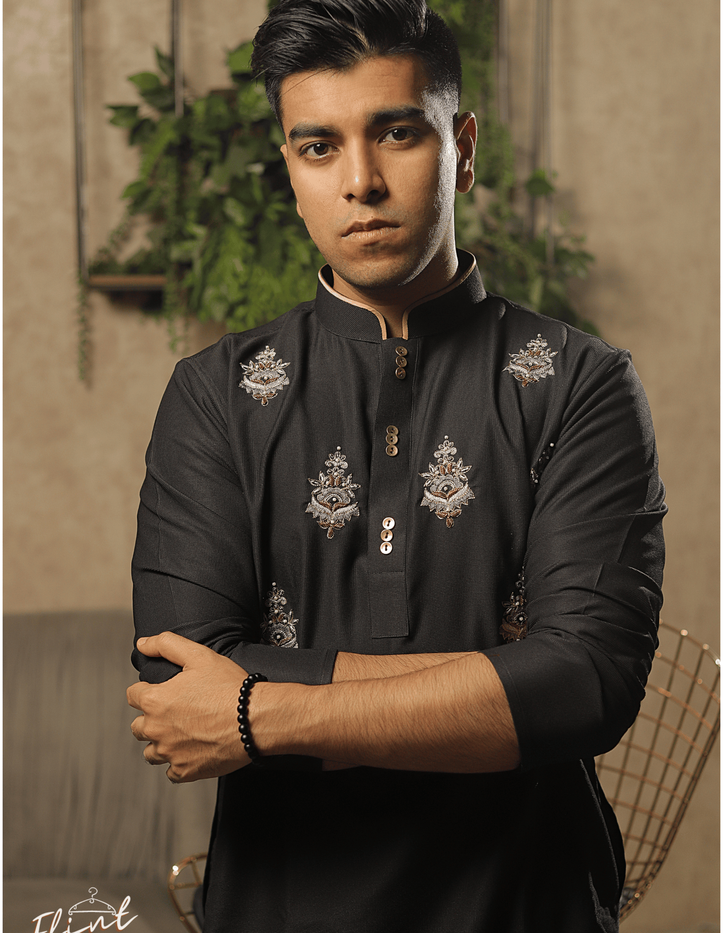 Black Zardosi Panjabi