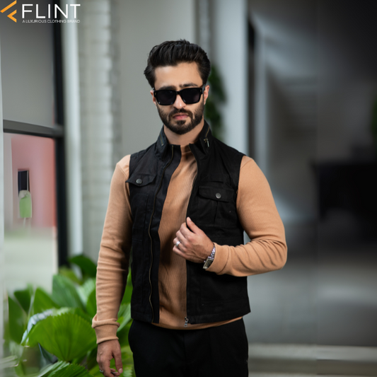 Short Jacket Sleeveless(Black Color)