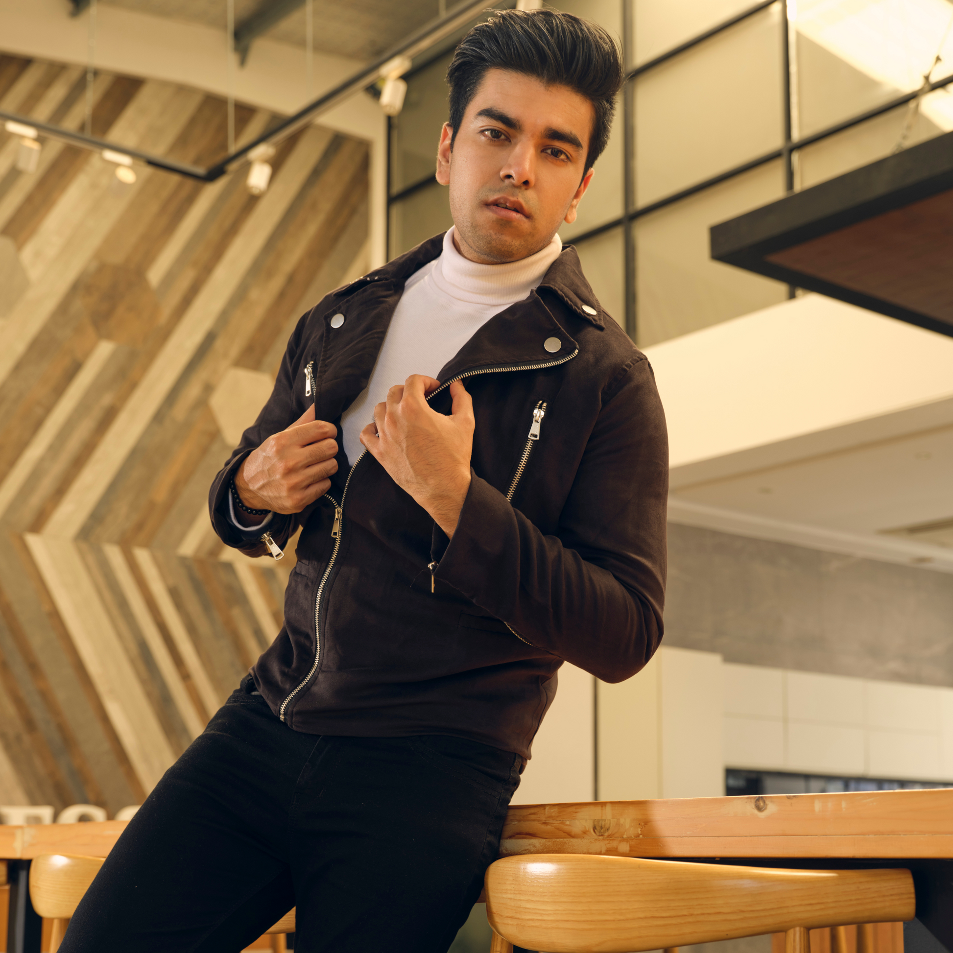 Black Suede Leather Jacket