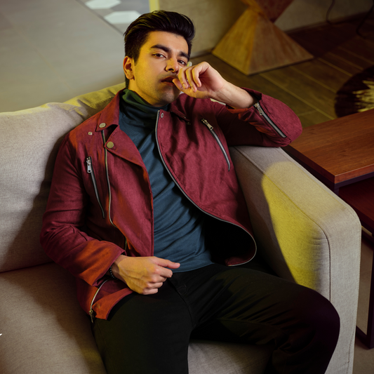 Maroon Suede Leather Jacket